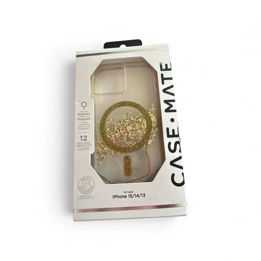 Case-Mate Karat Marble Phone Case, Clear, Gold, & Marble. iPhones- 13, 14 & 15